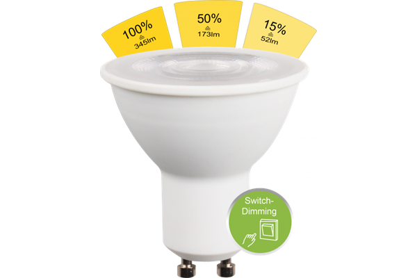  LED GU10 4,7W 345 lm WW 36° Switch DIM
