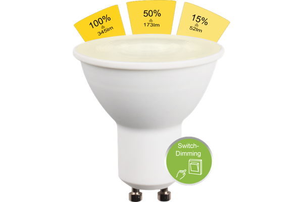  LED GU10 4,7W 345 lm WW 36° Switch DIM