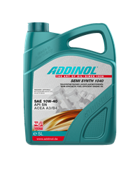 Addinol Motorenöl 10W-40, Semi Synth 1040, 5 L