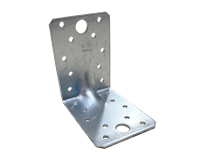 Bauwinkel mit Sicke, 90 x 90 x 65 mm, Edelstahl