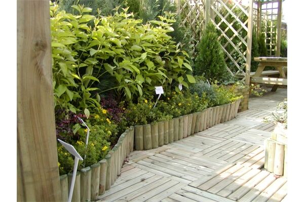  Gartenfliese, Fichte, KDI, geriffelt