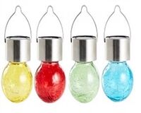 Solar-Glaskugellampe, farbig