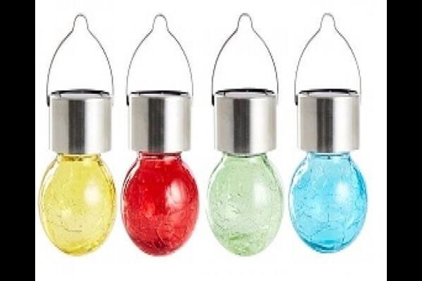 Solar-Glaskugellampe, farbig