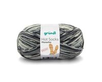 Sockenwolle Hot Socks Manerba, 4-fach (mausgrau-anthrazit-natur)