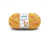 Sockenwolle Hot Socks Manerba, 4-fach (orange-gelb-natur)