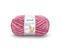 Sockenwolle Hot Socks Manerba, 4-fach (pink-bordeaux-flamingo-natur)