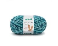 Sockenwolle Hot Socks Manerba, 4-fach (petrolblau-gletscherblau-natur)
