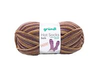 Sockenwolle Hot Socks Salò, 4-fach (mittelbraun- nussbraun)