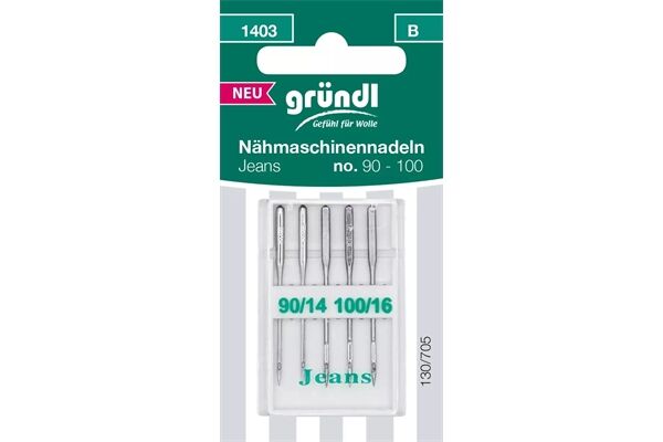 Nähmaschinennadeln Jeans, 5 Stück, No. 90,100