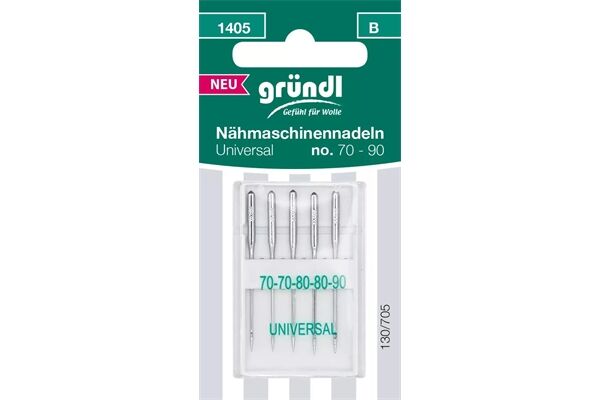  Nähmaschinennadeln Universal, 5 Stück, No. 70–90