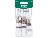 Betttuchspanner, 3 Stück (weiß)