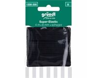 Super-Elastic Gummiband, 8 mm x 4m, sw (schwarz)
