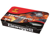 Einweggrill, inklusive Holzkohle & Anzünder