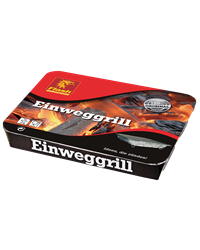Einweggrill, inklusive Holzkohle & Anzünder