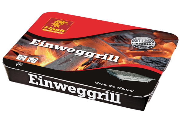 Einweggrill, inklusive Holzkohle & Anzünder