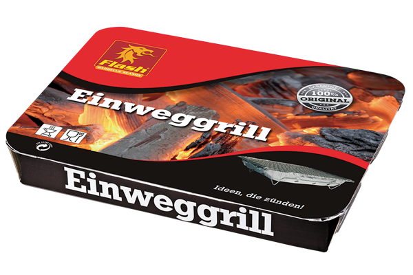  Einweggrill, inklusive Holzkohle & Anzünder