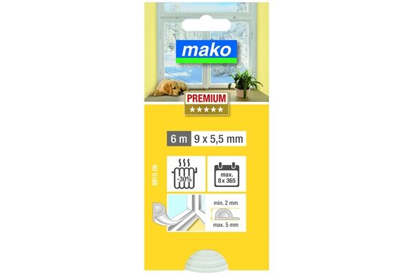  P-Hohlprofildichtung Gummi, 6 m