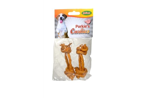  Porkies "Curlies", aus Schweinehaut, 10 cm