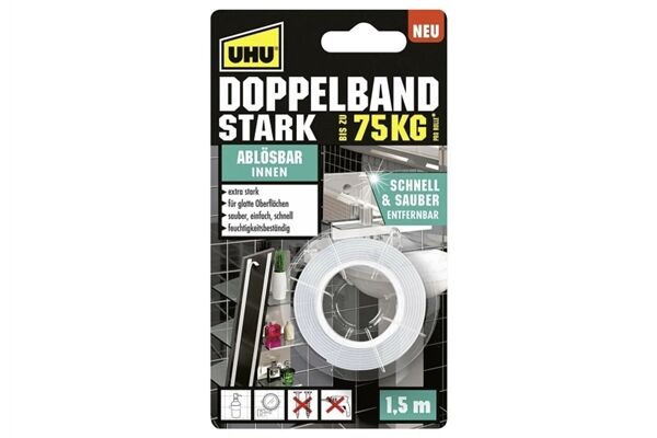 UHU Doppelband ablösbar 1,5 m x 19 mm