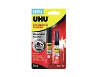 UHU Sekundenkleber Plastik 2 g + 3 ml