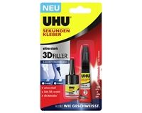 UHU Sekundenkleber 3D Filler 3 g + 9 g