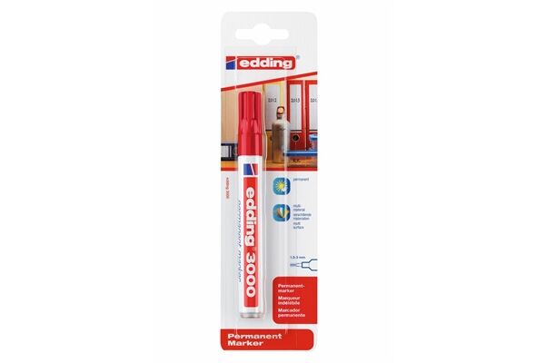 Edding Permanentmarker 3000 rot