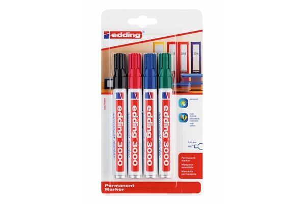 Edding Permanent Marker 3000 sortiert