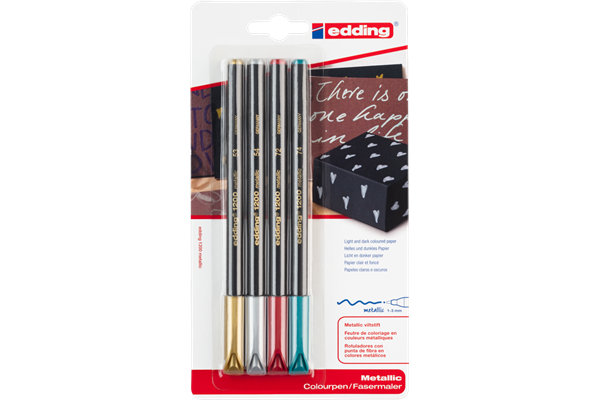 Edding Fasermaler 1200 metallic sortiert