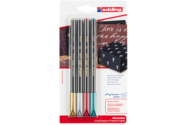 Edding Fasermaler 1200 metallic sortiert