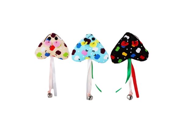  Buntes Herz aus Cord in Mausoptik