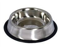 Katzennapf mit Gummiring, Edelstahl Ø 11 cm, 0,3 L