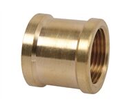 Doppelmuffe, messing blank, 1" IG