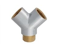 Verteilerstück, 2 x ½" IG x ½"AG (chrom)