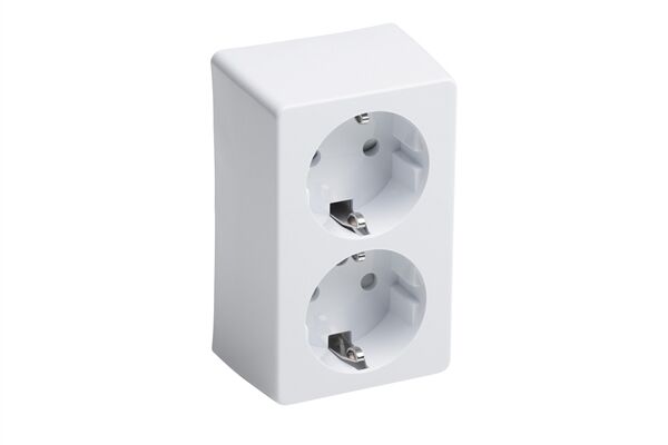  Steckdose 2 F. Ap Weiß Cube