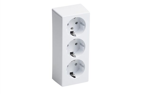  Steckdose 3 F. Ap Weiß Cube