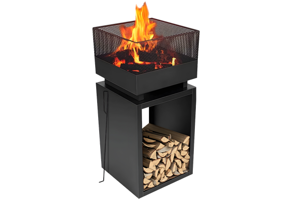  Feuerstelle mit Untergestell und Schürhaken