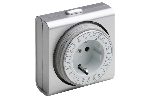  Zeitschaltuhr, silber, mechanisch