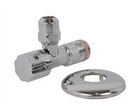 Eckventil, selbstdichtend mit Schubrosette, 3/8"AG (chrom)