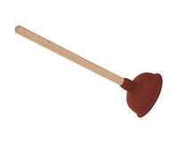 Gummi-Ausgussreiniger mit Holzgriff