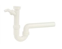 KS Spültisch-Röhrensiphon PP, 1 1/2"IG x 40 mm (weiß)
