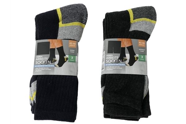  Herren Arbeitssocke, 3er Pack