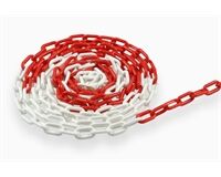 Kunststoffkette, PE, 5 m (rot/weiß)