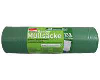 Gartenabfallsäcke, 130 L, 10 Stück pro Rolle (grün)