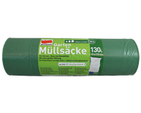 Gartenabfallsäcke, 130 L, 10 Stück pro Rolle (grün)