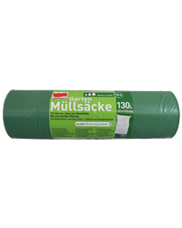 Gartenabfallsäcke, 130 L, 10 Stück pro Rolle (grün)