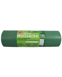 Gartenabfallsäcke, 130 L, 10 Stück pro Rolle (grün)