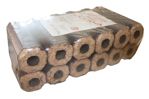  Holzbrikett Pini Kay 10 kg, 8-eckig