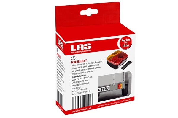 LAS Schlusslicht 3/4 Funktionen 103x108 mm