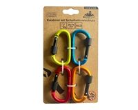 Karabiner mit Sicherheitsverschluß, 4 Stück