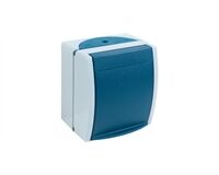 Feuchtraumsteckdose, 1-Fach, IP 44